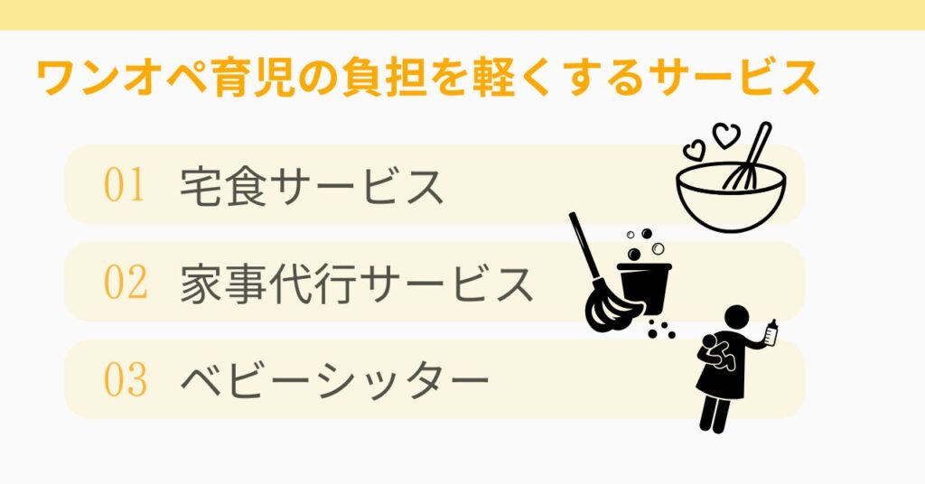 避けられないワンオペ育児の負担を軽くするサービス