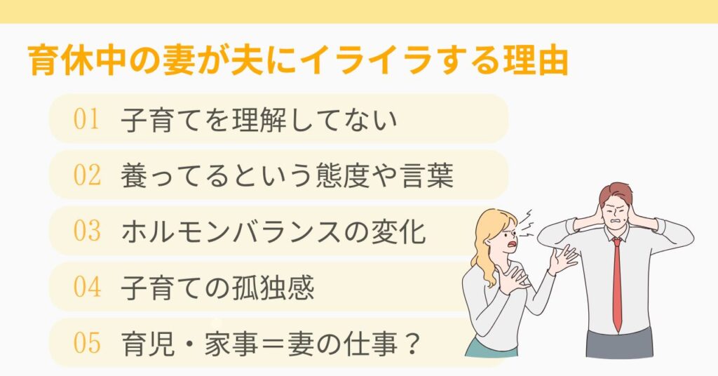 育休中の妻が夫にイライラする理由