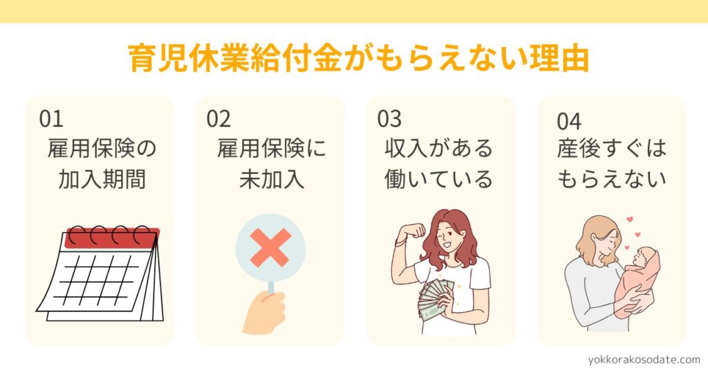 育児休業給付金がもらえない理由とは？知っておきたい条件を解説