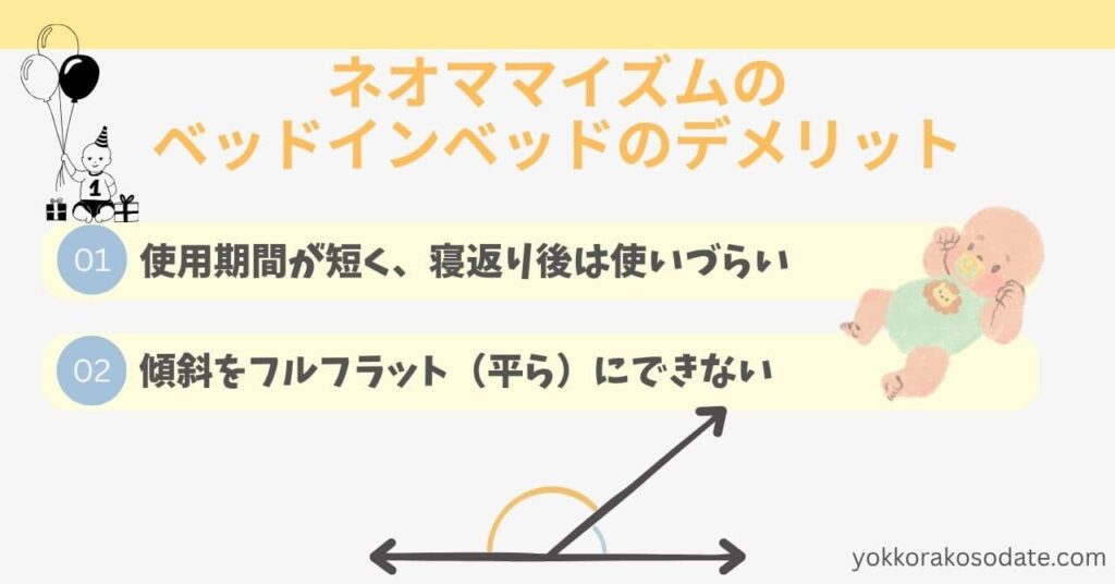 ネオママイズムのベッドインベッドのデメリット